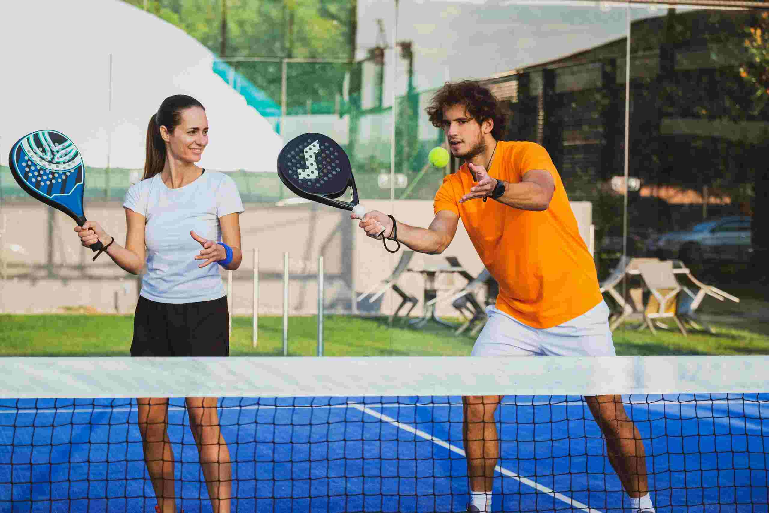 Padel coaching outdoors