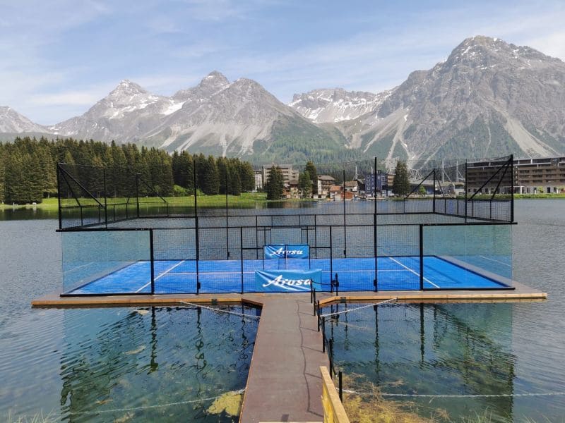 Switzerland floating padel court