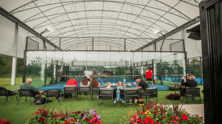 Manchester Padel Club Spectators Watching a Match
